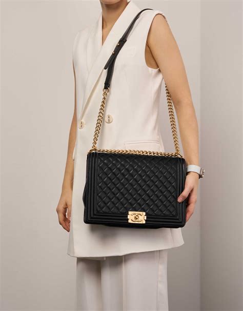 chanel calfskin boy bag review|Chanel black quilted flap bag.